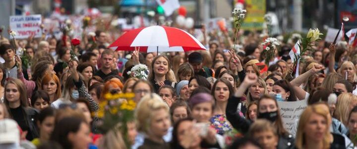 Women's protest march Minsk, August 2020