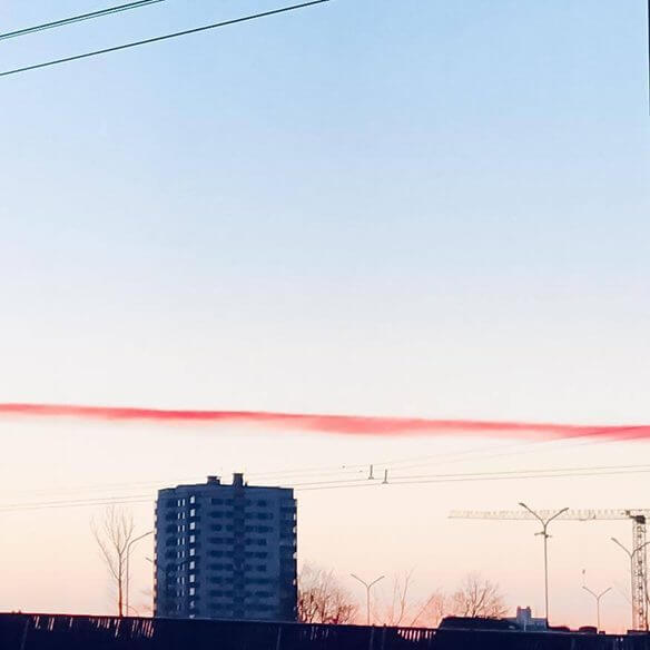 The sky over Minsk on 16 February